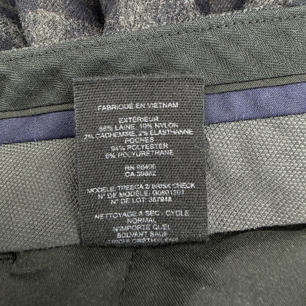 THEORY Trecca 2 Wool Cashemere Blend Cropped Trousers Size 6 Brisk Check - Picture 5 of 5